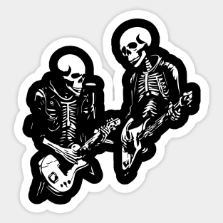 Skeletons rock n roll Sticker